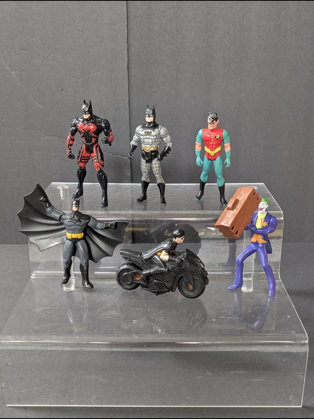 3 Vintage Kenner Batman Action Figures And 3 McDonald's Batman Toys
